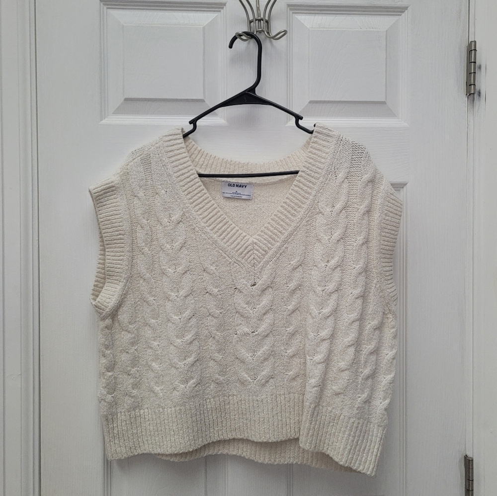 Old Navy Cream Sweater Vest